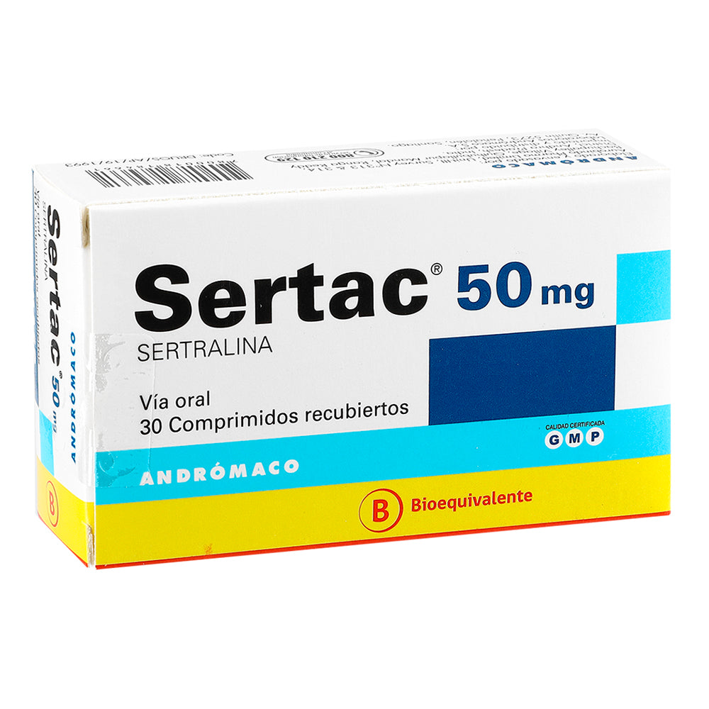 Sertac Comprimidos 50 mg x 30 (Sertralina)