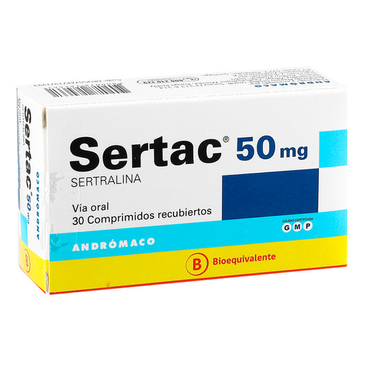 Sertac Comprimidos 50 mg x 30 (Sertralina)
