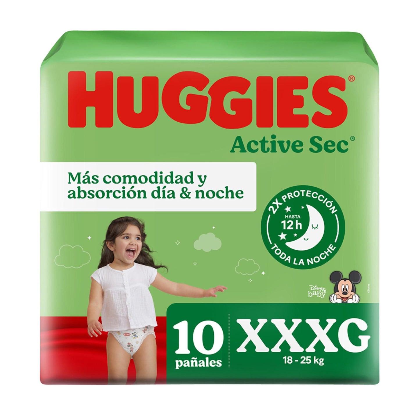 Huggies Active Sec Xg x 10 Unidades
