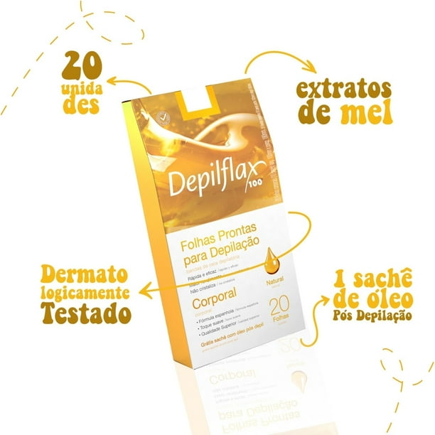 Depilflax Banda Facial Natural x 24 Unidades