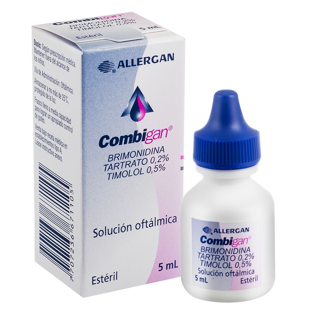 Combigan Solución Oftálmica x 5 ml (Brimonidina/Tartrato 0,2% / Timolol0,5%)