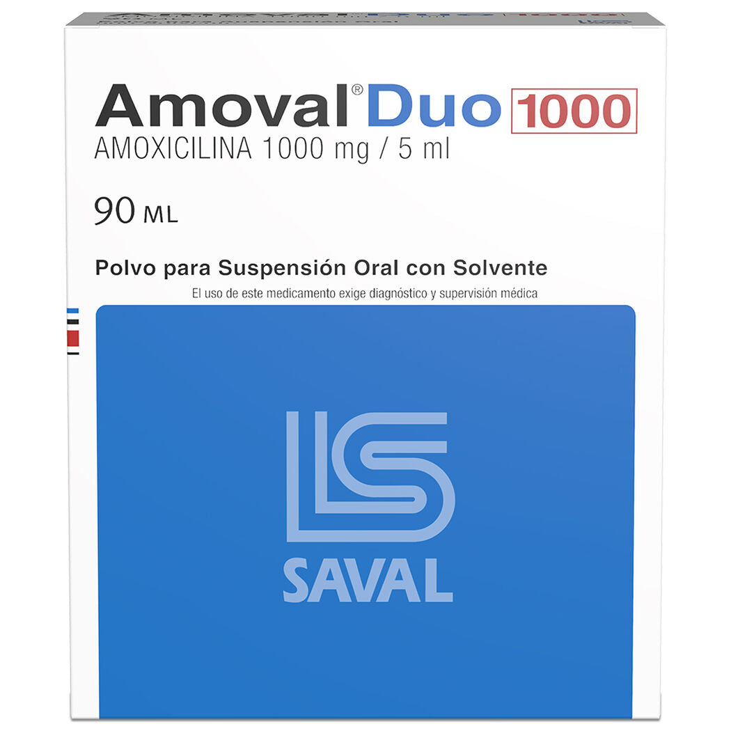 Amoval Duo Sus 1000 mg x 90 ml (Amoxicilina)