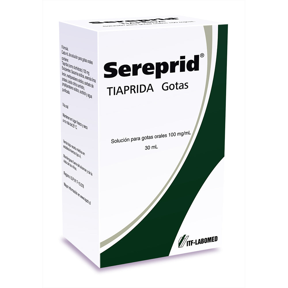 Sereprid Gotas 100mg/ml x 30 ml (Tiaprida)