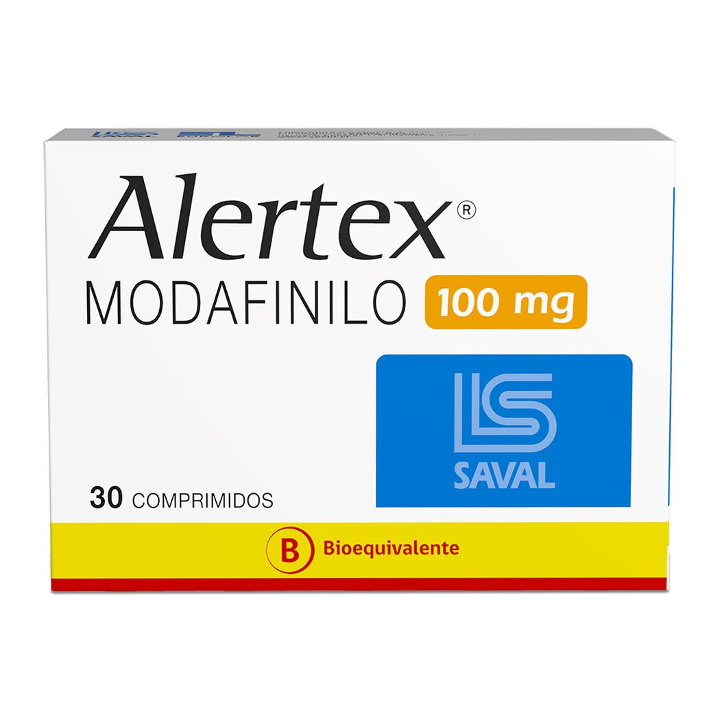 Alertex (B) Modafinilo 100 mg 30 Comprimidos.