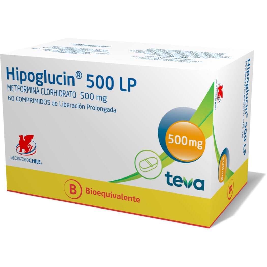 Hipoglucin Lp Comprimidos 500 mg x 60 (Metformina)