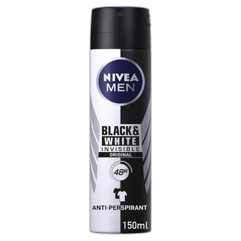 Nivea Deo Spray For Men B&W Invisible x 150 ml (Desodorantes)