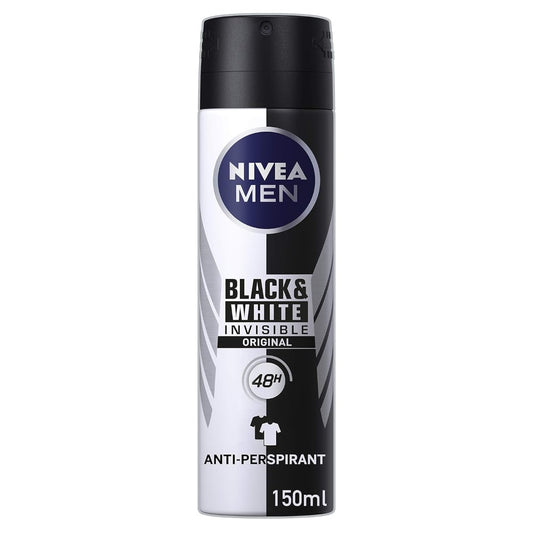 Nivea Deo Spray For Men B&W Invisible x 150 ml (Desodorantes)