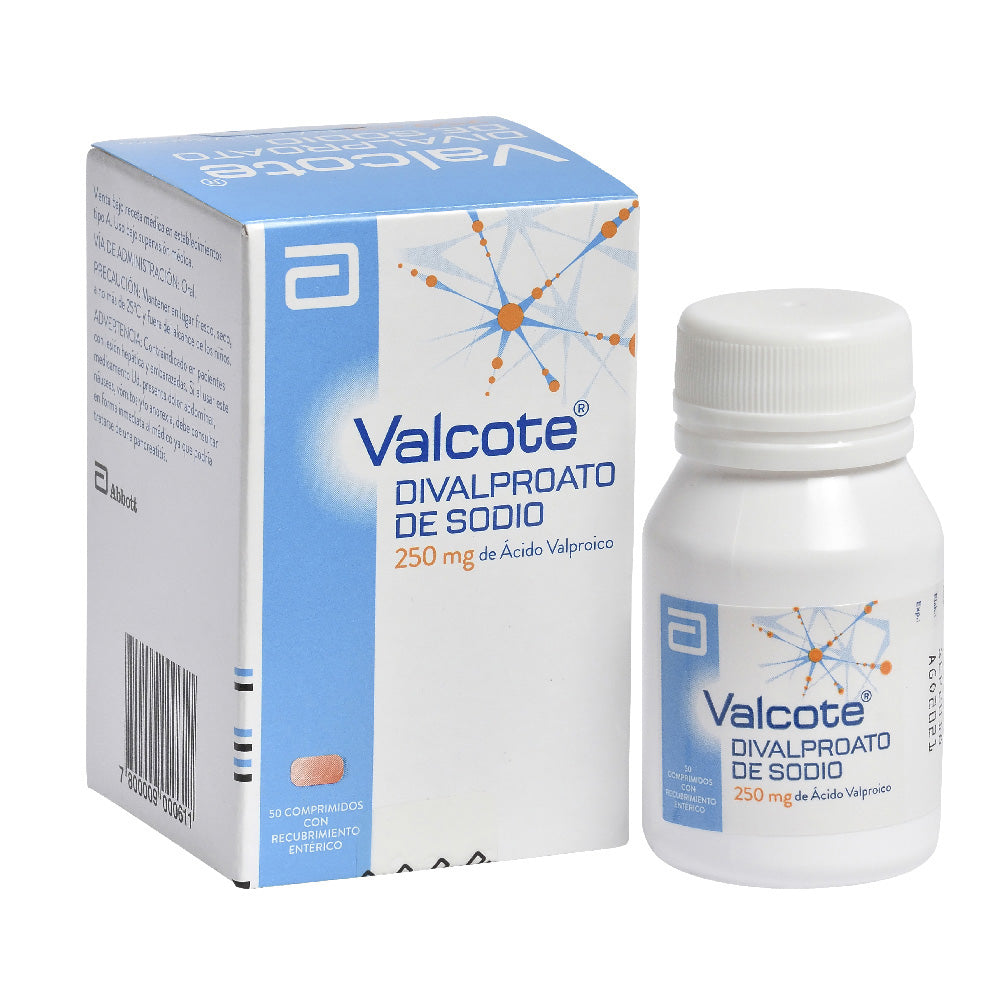 Valcote Comprimidos 250 mg x 20 (Acido Valproico)