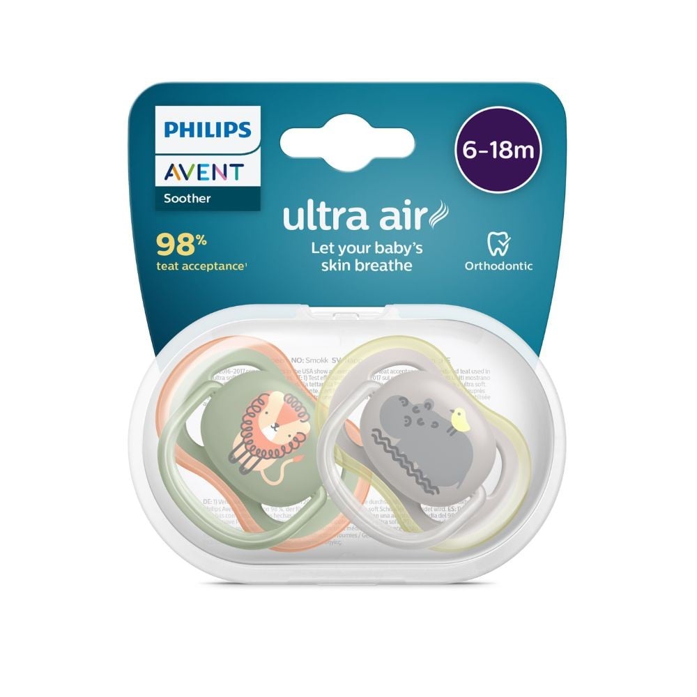 Avent Chupete Ultra Air 6-18 Niña x 2 Unidades
