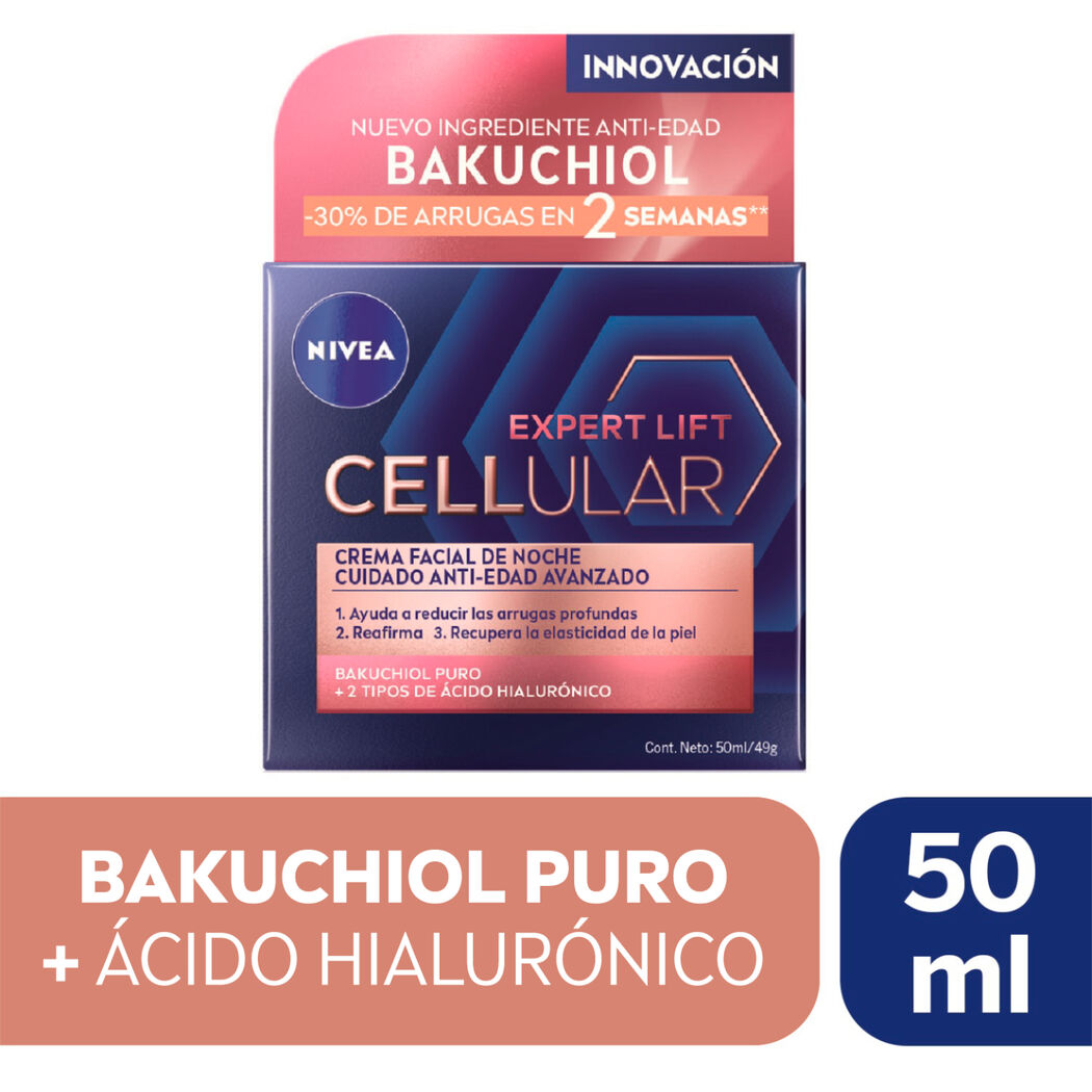 Nivea Crema Facial Noche Cellular Filler Elasticidad Antigravedad x 50 ml (Cuidado Facial)