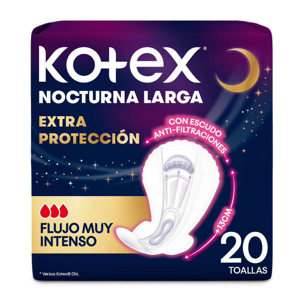 Kotex Toa Noct Tela Larga C/A x 20 Unidades