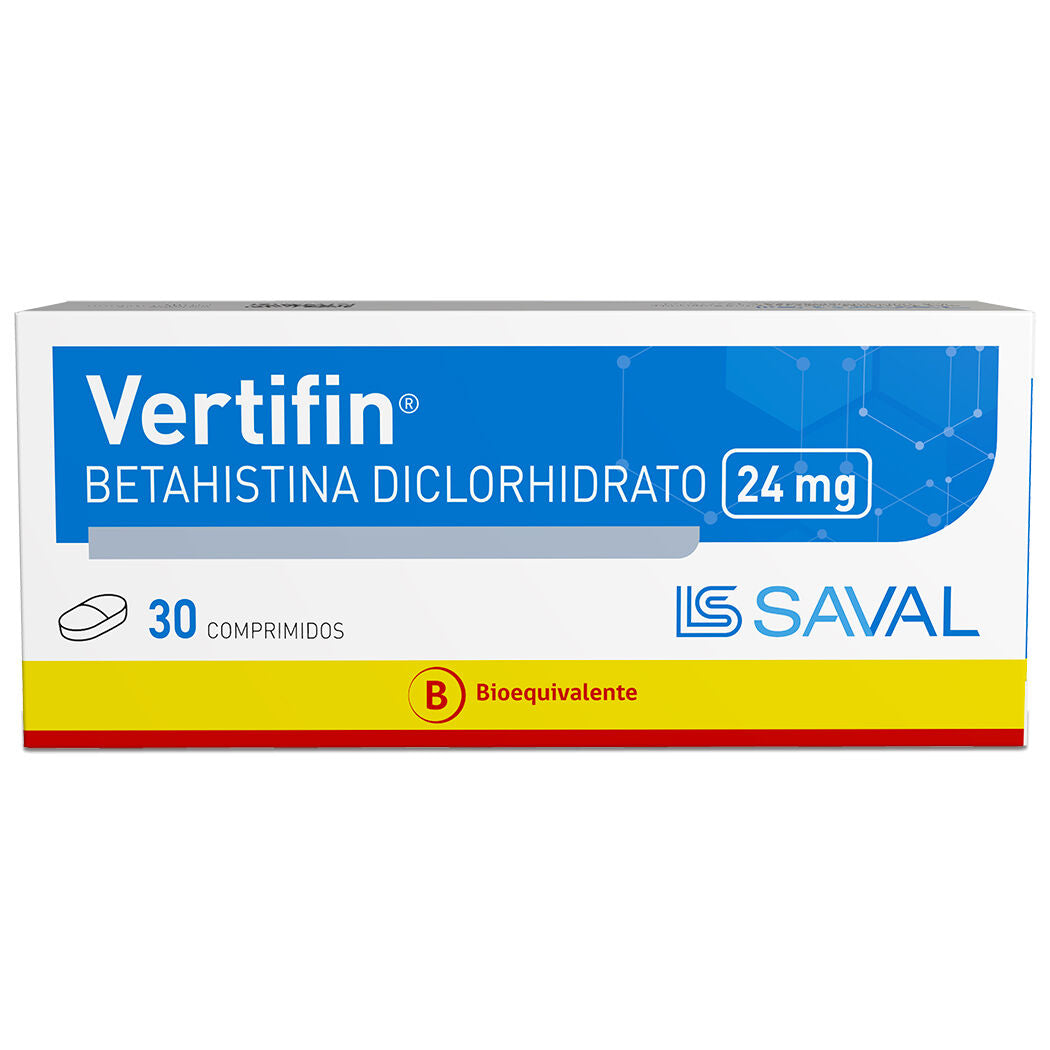 Vertifin Comprimidos 24 mg x 30 (Betahistina)