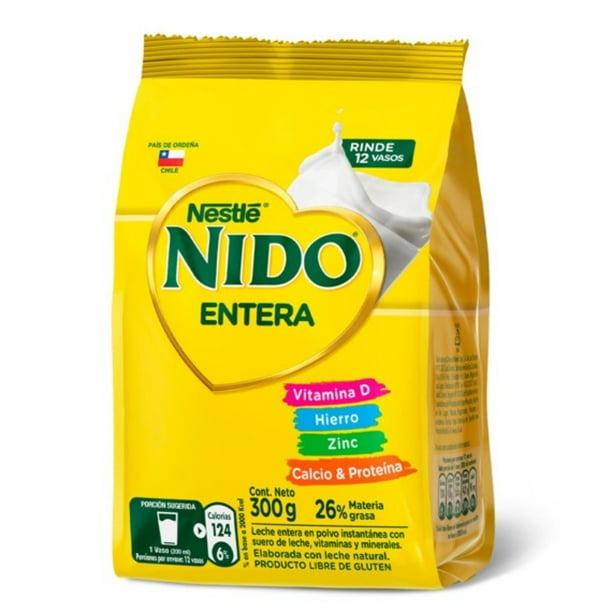 Nido Leche Entera Instan Bolsa x 300 Gr
