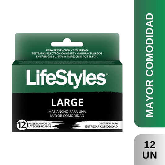 Preserv Lifestyles Large C/Esp x 12 (Preservativo)