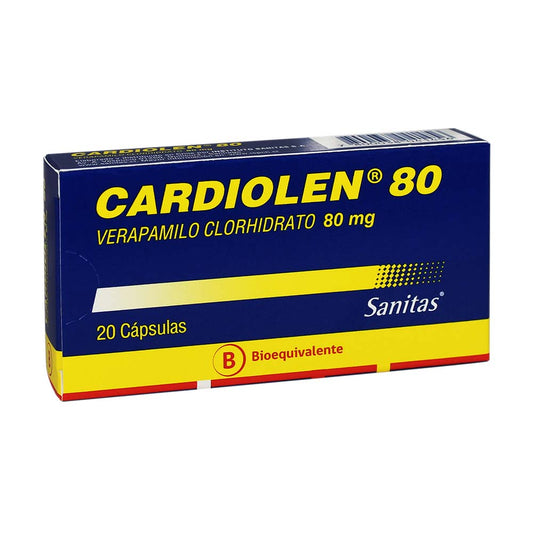 Cardiolen Cápsulas 80 mg x 20 (Verapamilo)