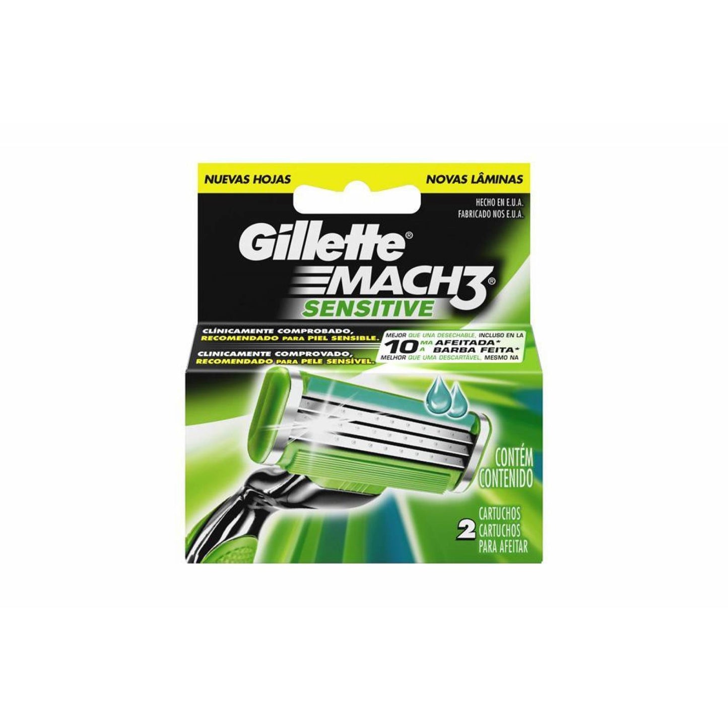 Gillette Mach3 Repuesto Sensitive x 2 Unidades