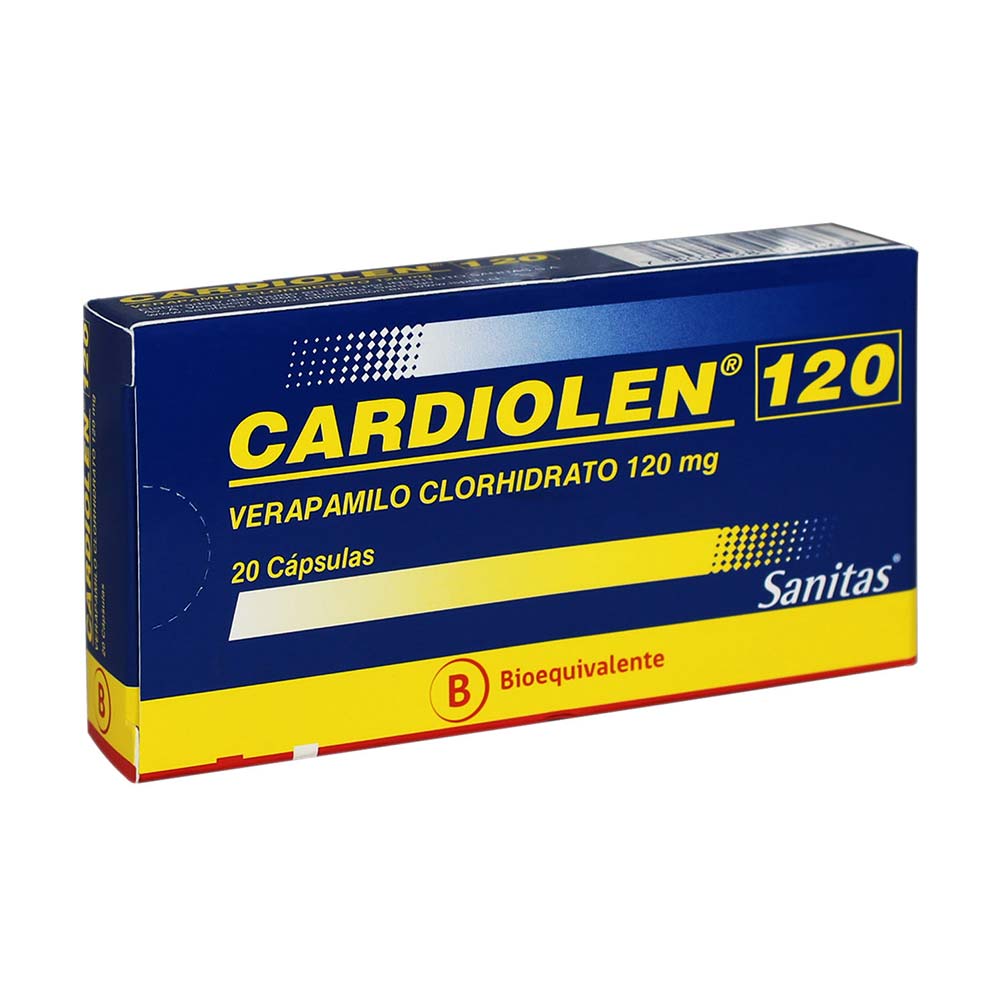 Cardiolen Cápsulas 120 mg x 20 (Verapamilo)