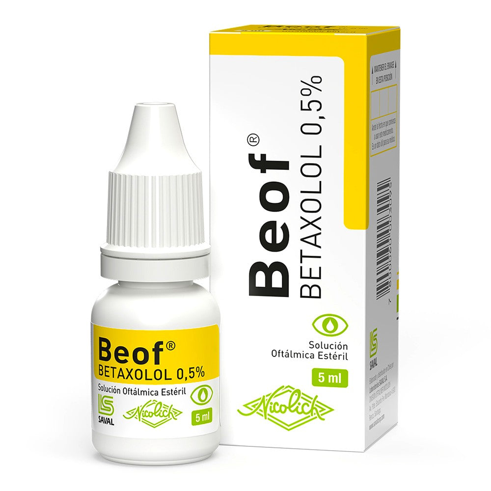 Beof Solución Oftálmica 0,5% x 5 ml (Betaxolol)