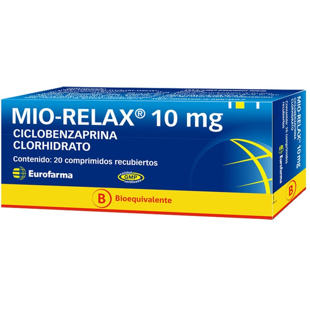Mio-Relax Comprimidos 10 mg x 20 (Ciclobenzaprina)