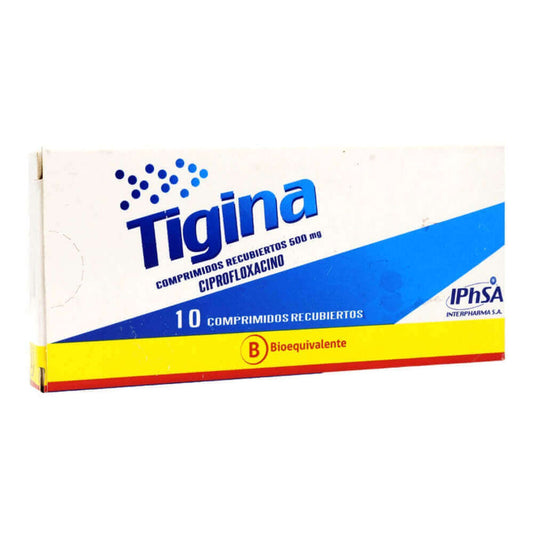 Tigina Comprimidos 500 mg x 10 Iphsa (Ciprofloxacino)