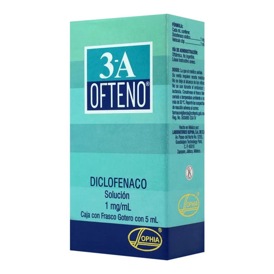 3A Ofteno Solución Oftálmica x 5 ml (Diclofenaco)