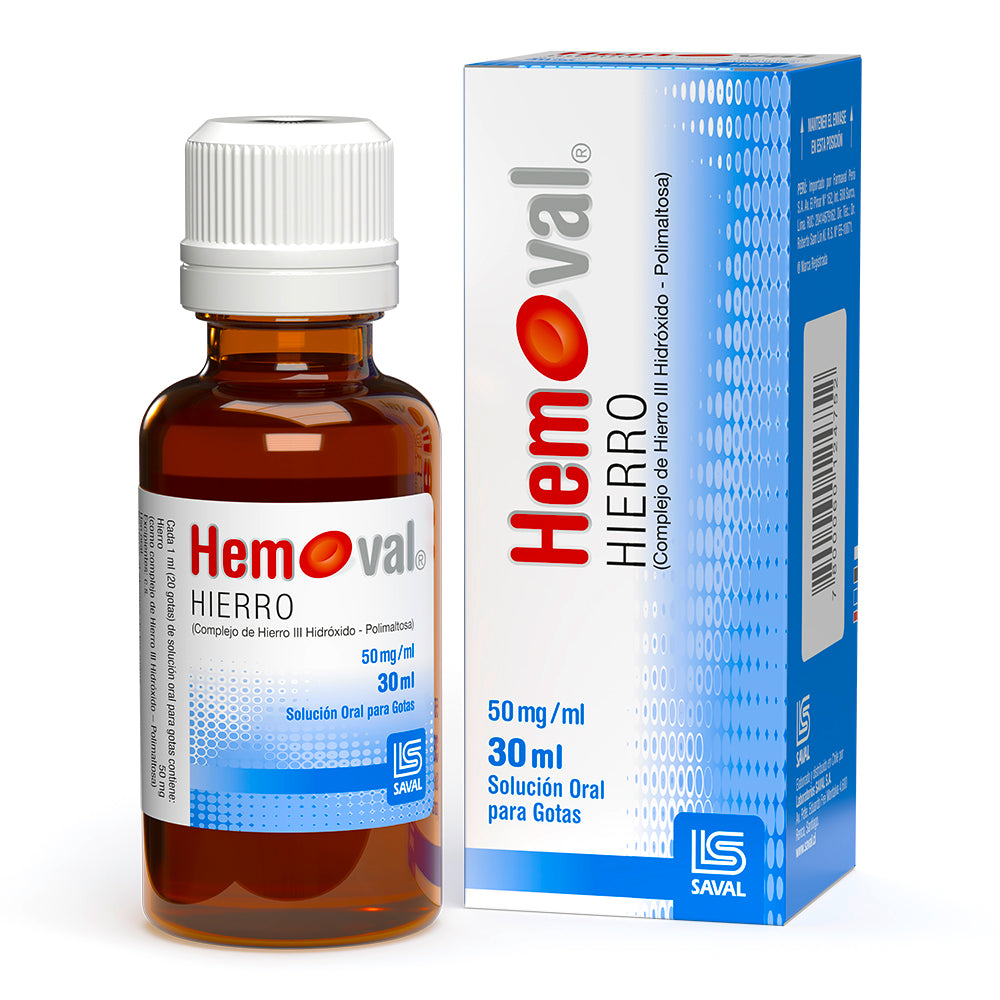Hemoval Gotas 50mg/ml x 30 ml (Hierro)