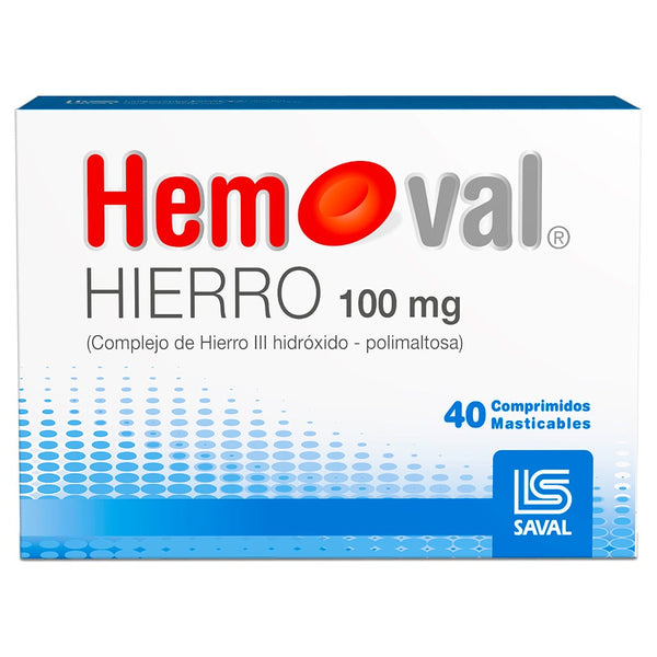 Hemoval Comprimidos Mas 100 mg x 40 (Hierro)