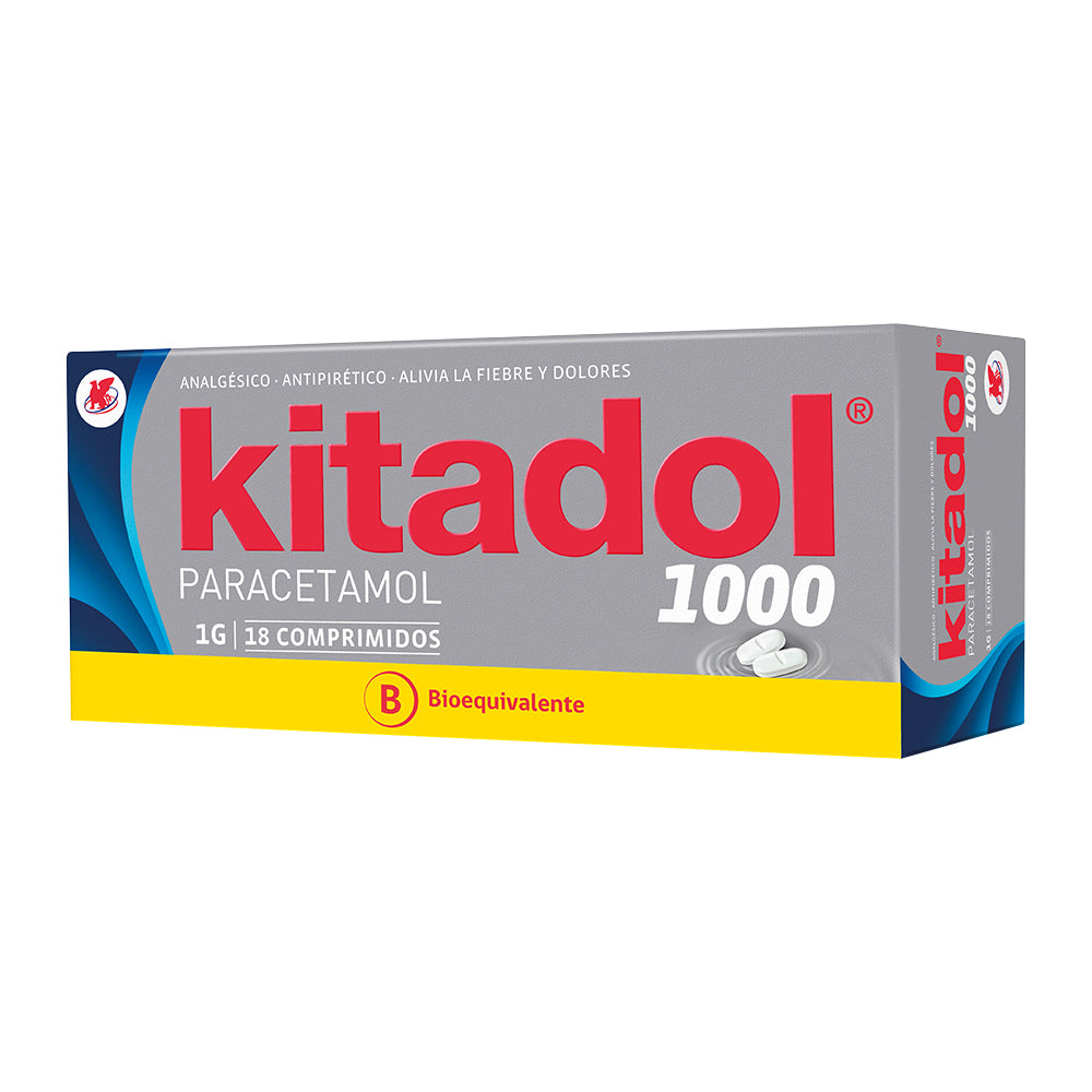 Kitadol Comprimidos 1 Gr x 18 (Paracetamol)