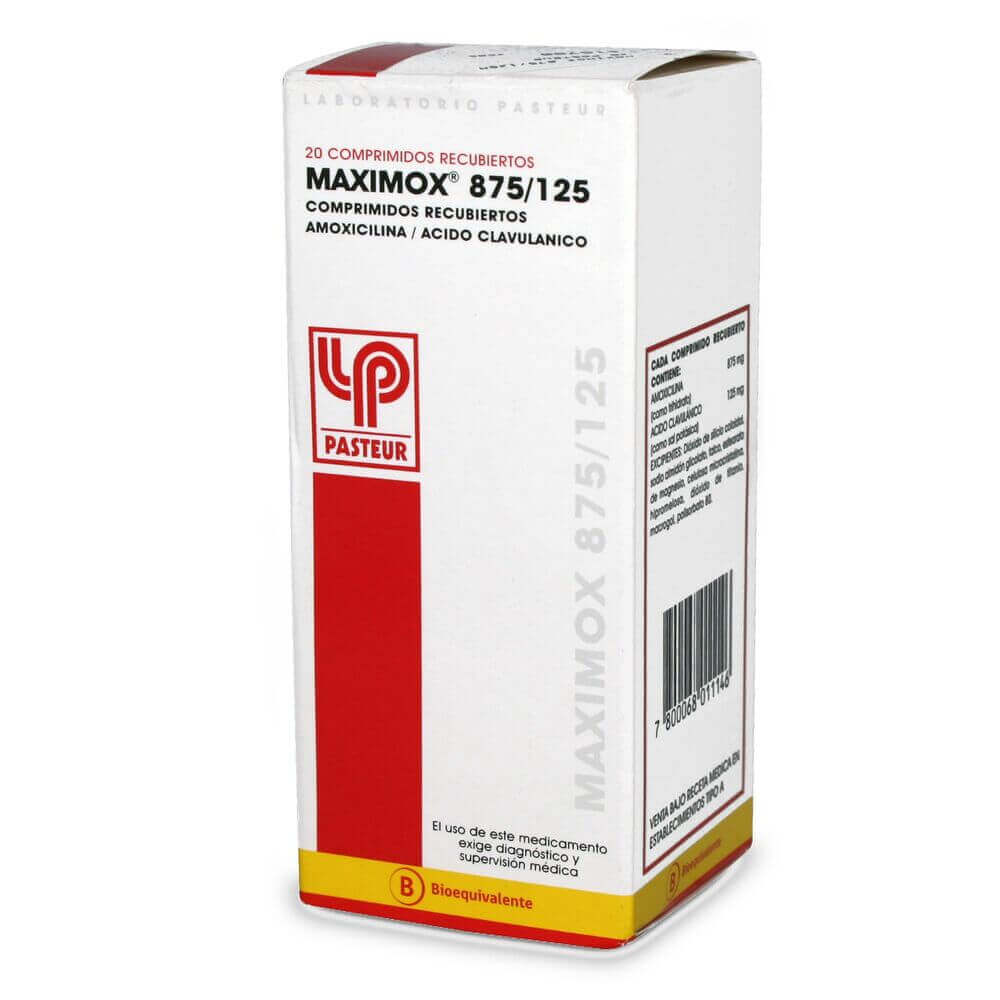 Maximox Comprimidos 875/125 mg x 14 (Amoxicilina/Ácido Clavulánico)