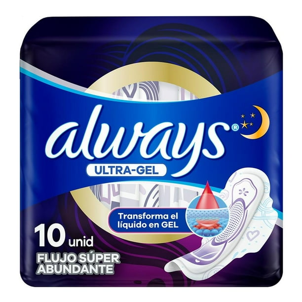 Always Toalla Nocturna Ultra Fina Flujo Abundante x 24 Unidades