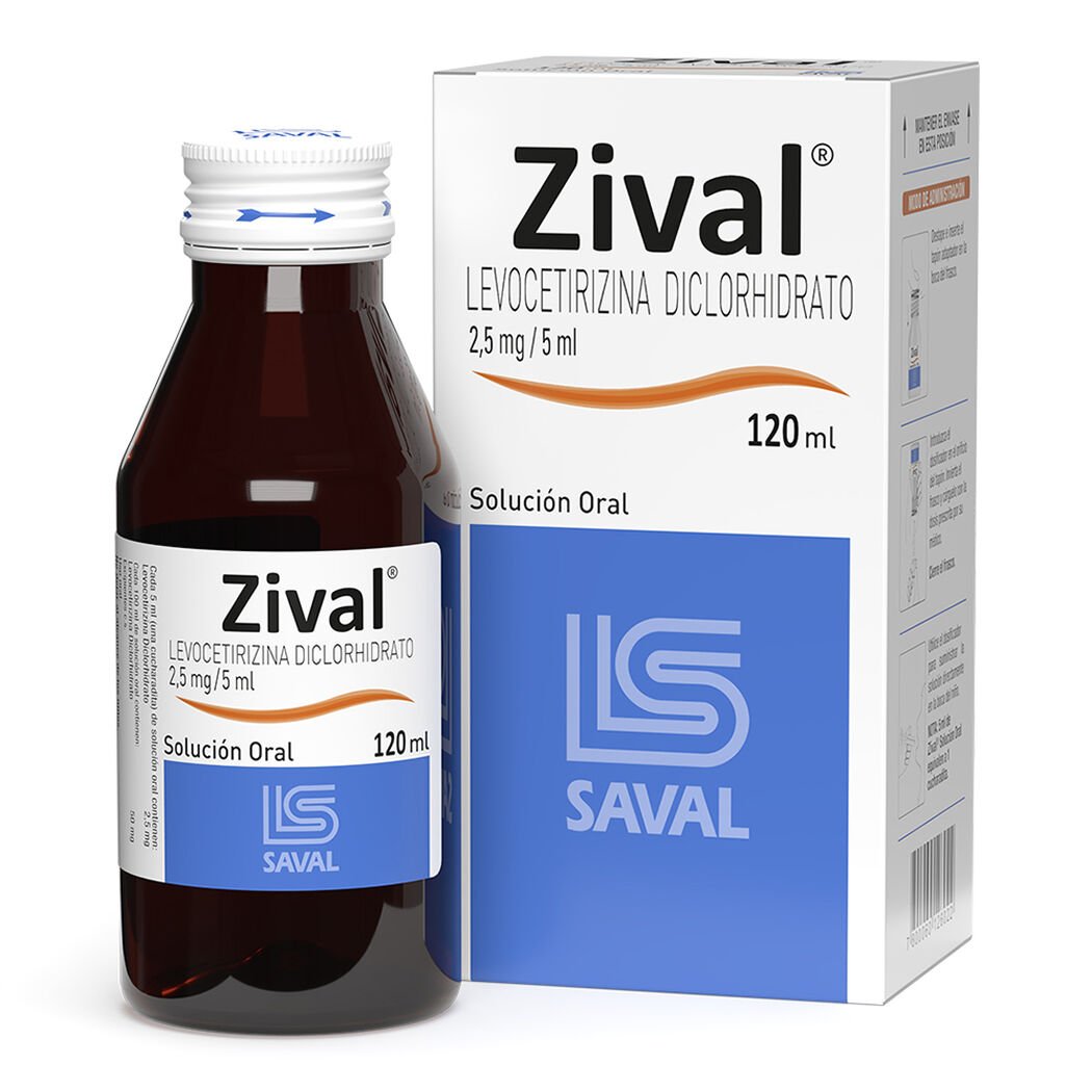 Zival Jarabe 2,5mg/5ml x 120 ml (Levocetirizina)