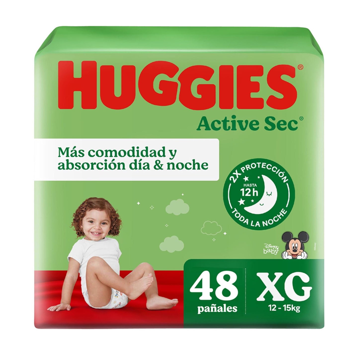Huggies Active Sec Xxxg x 48 Unidades (Pañal Infantil)