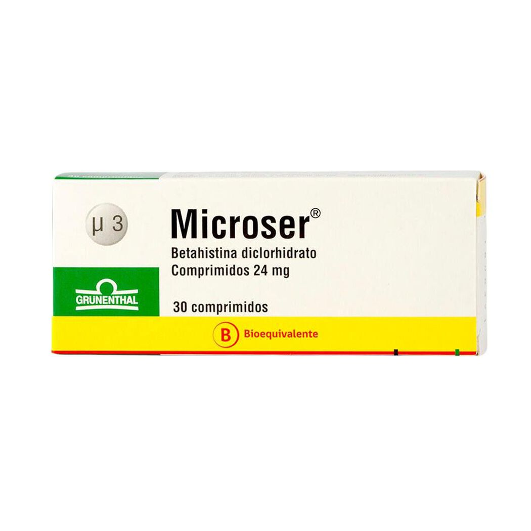 Microser Comprimidos 24 mg x 30 (Betahistina)