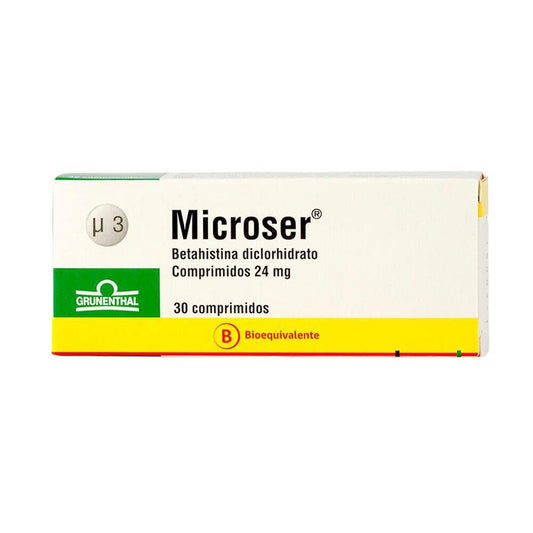 Microser Comprimidos 24 mg x 30 (Betahistina)