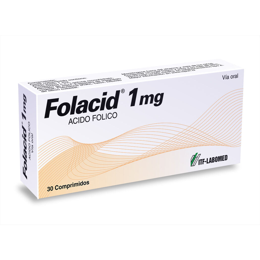 Folacid Comprimidos 1 mg x 30 (Acido Folico)