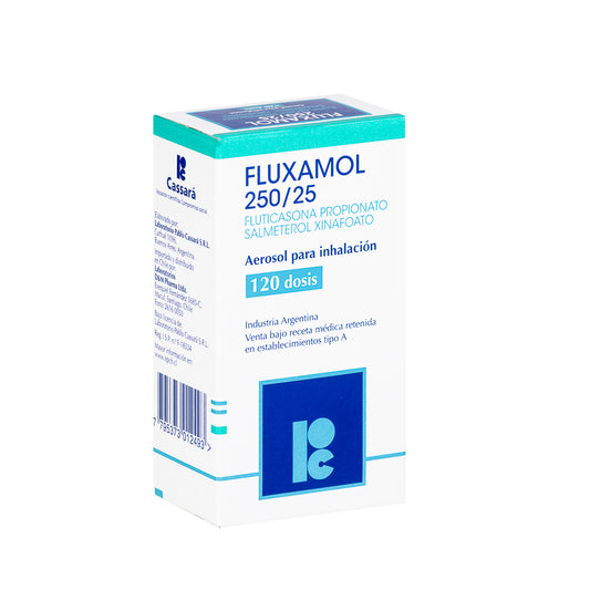 Fluxamol Hfa Inh 250/25 x 120 Dss (Fluticasona/Salmeterol)