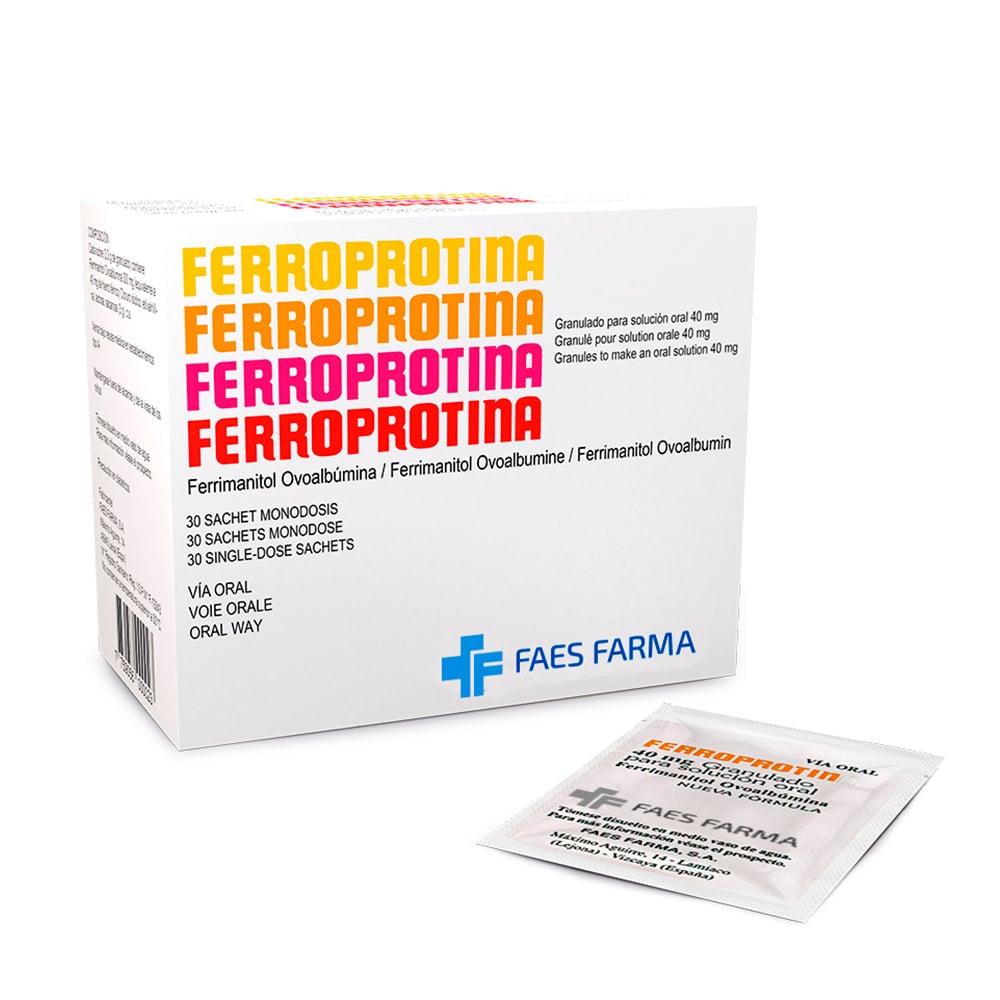 Ferroprotina Sobres 40 mg x 30 (Hierro)