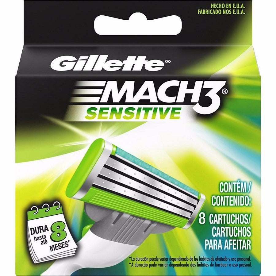 Gillette Mach3 Maquina Afeitar Sensitive Razor + 1 Cartucho
