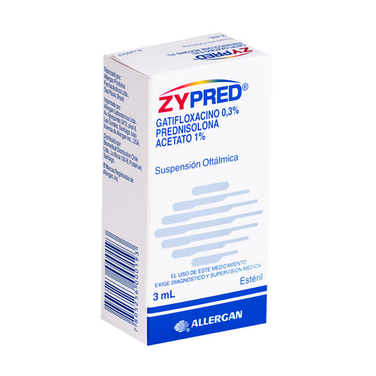 Zypred Sus Oftálmica x 3 ml (Gatifloxacino/Prednisolona)