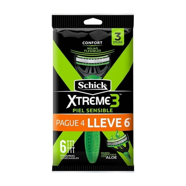 Schick Xtreme3 Maqina Piel Sensible (Pague 4 Lleve 6)