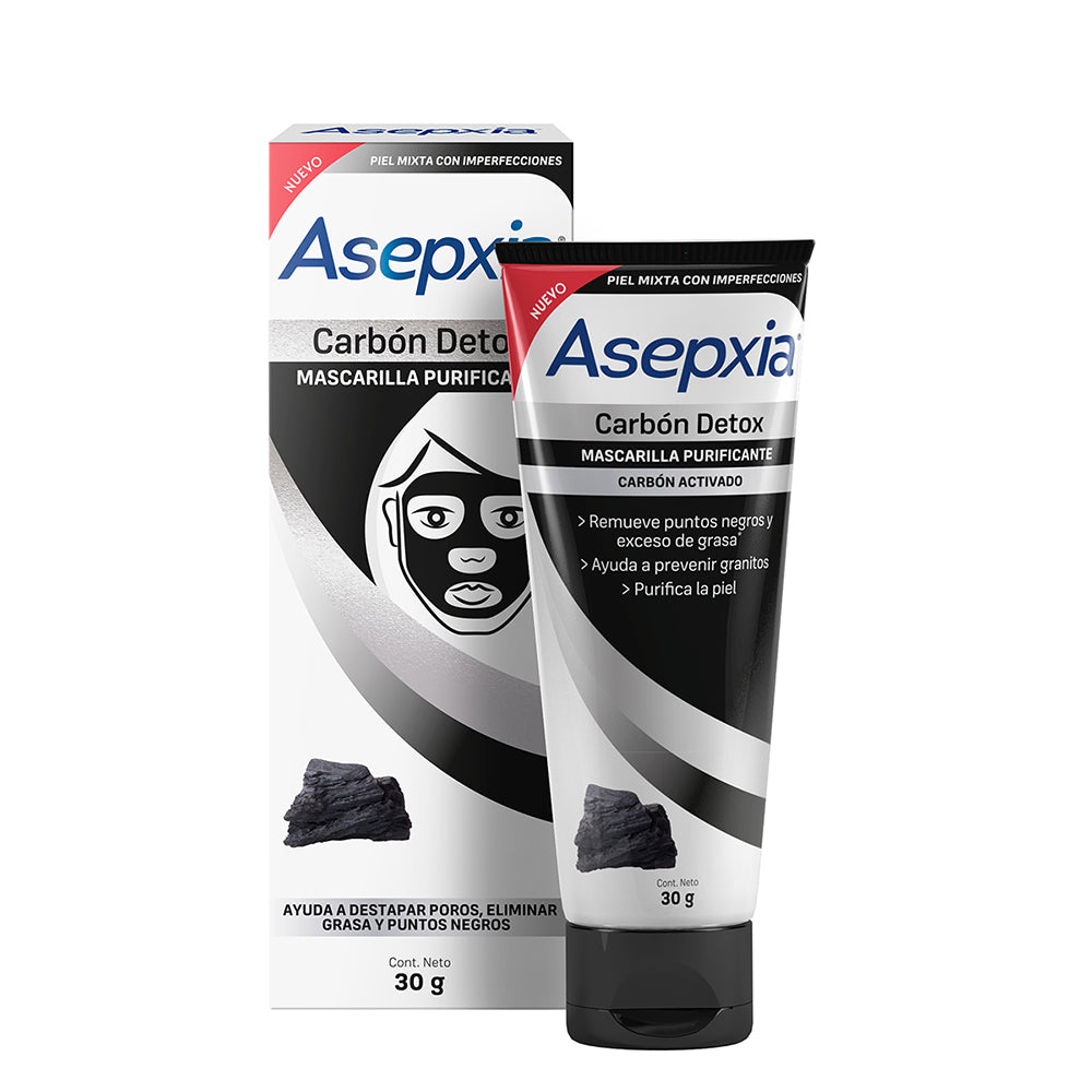 Asepxia Carbon Mascarilla Peel Off x 30 Gr (Desmaquillante Y Limpieza)