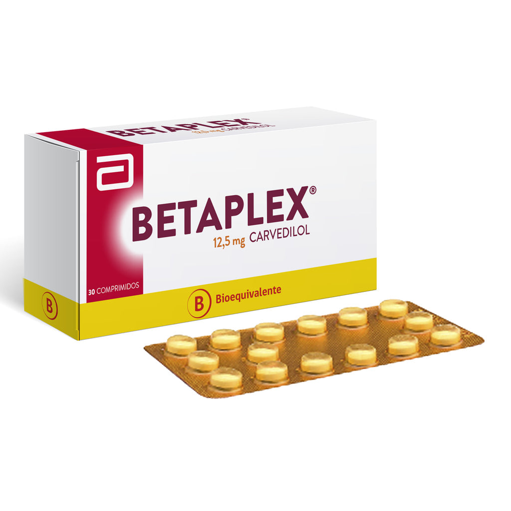 Betaplex Comprimidos 12,50 mg x 30 (Carvedilol)