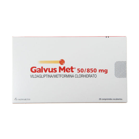 Galvus Met Comprimidos 50/ 850mg x 28 (Vildagliptina/Metformina)