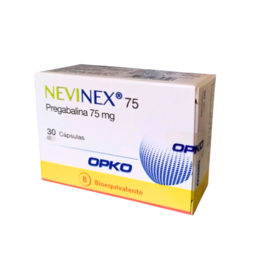 Nevinex Cápsulas 75 mg x 30 (Pregabalina)