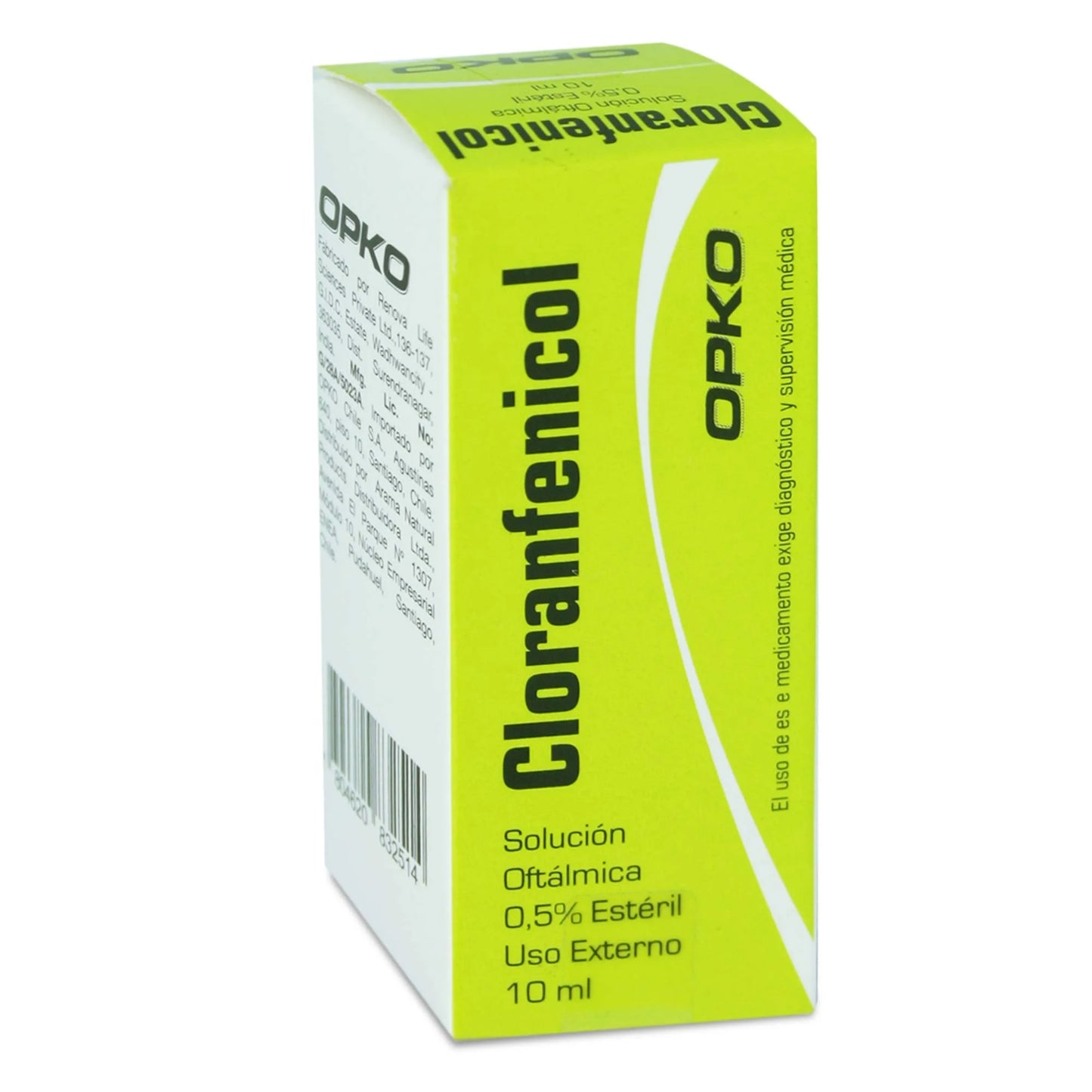 Cloranfenicol Solución Oftálmica 0,5% X 10 ml Opko