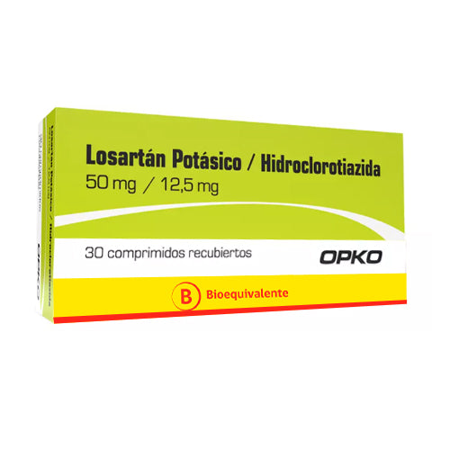 Losartan+Hctz Comprimidos 50/12,5 x 30 Opko (Losartan/Hidroclorotiazida)
