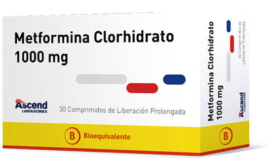 Metformina Xr Comprimidos 1000 mg x 30 Ascend