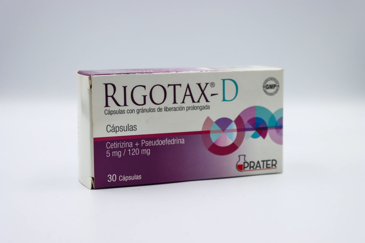 Rigotax-D Cápsulas x 30 (Cetirizina/Pseudoefedrina)