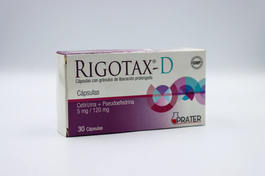 Rigotax-D Cápsulas x 30 (Cetirizina/Pseudoefedrina)