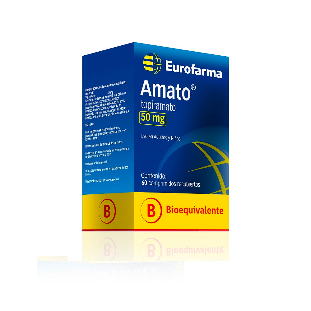 Amato Comprimidos 50 mg x 60 (Topiramato)